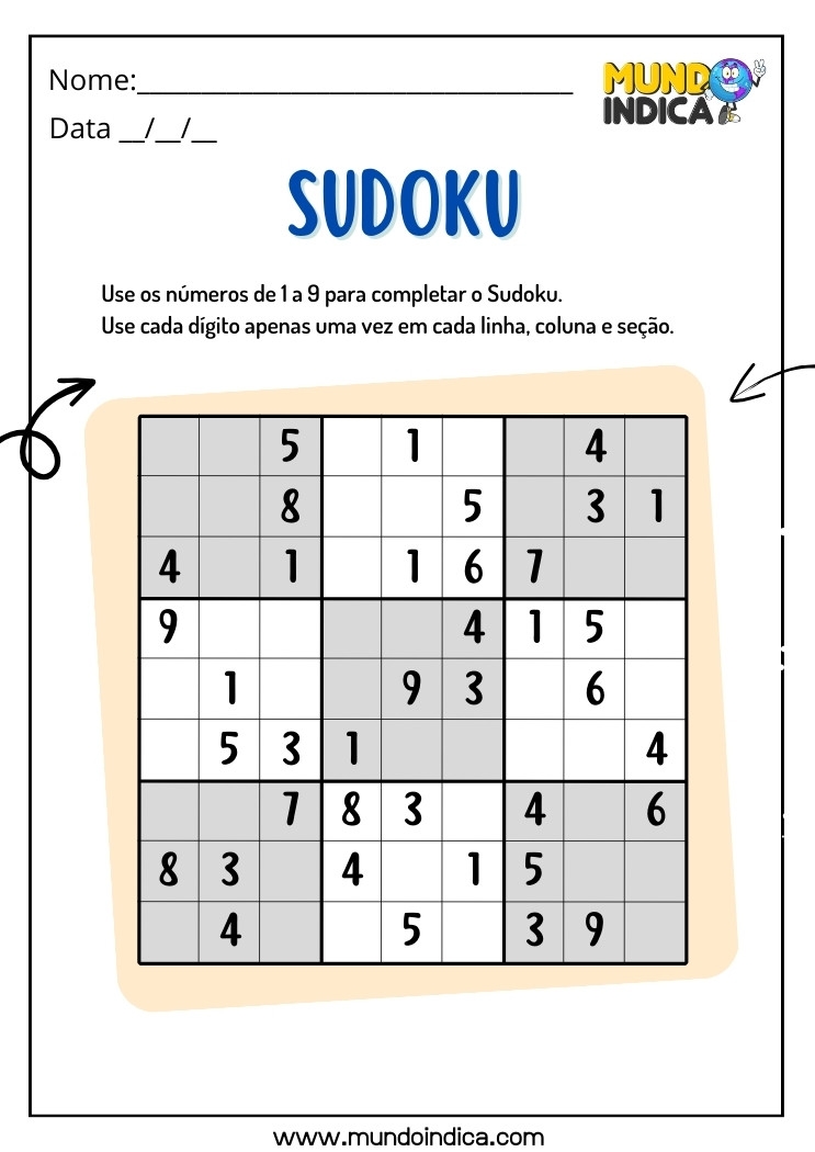 15 Atividades De Sudoku Para Imprimir 15 Atividades De Sudoku Para Imprimir