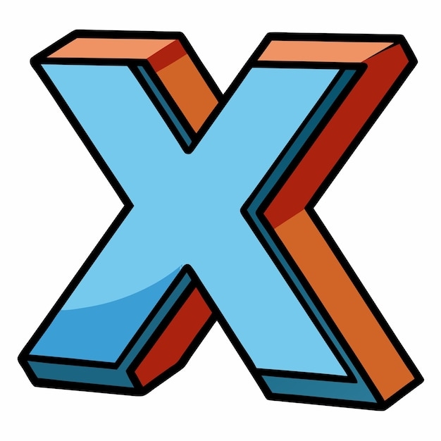 A X Is In The Middle Of The Letter X Premium AI generated Vector