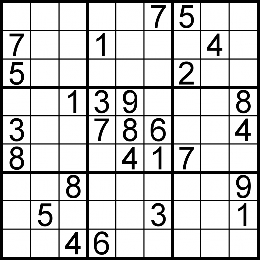 Daily Printable Sudoku Puzzles
