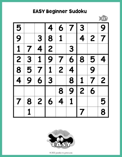 Easy Beginner Sudoku