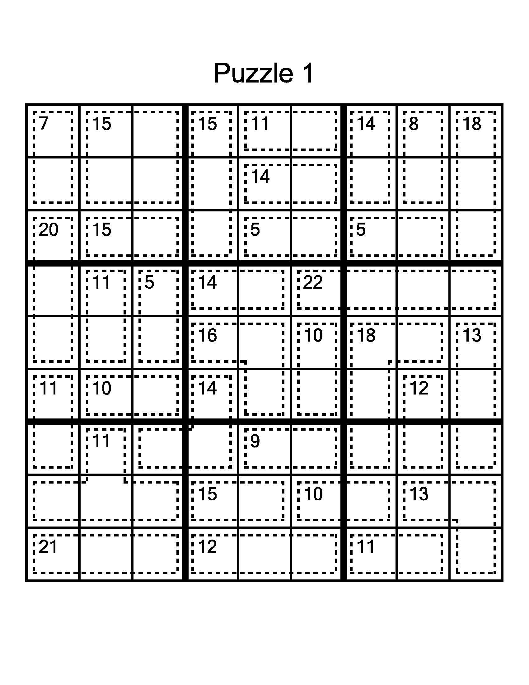 Easy Medium And Hard Killer Sudoku Puzzles Printable PDF Bundle