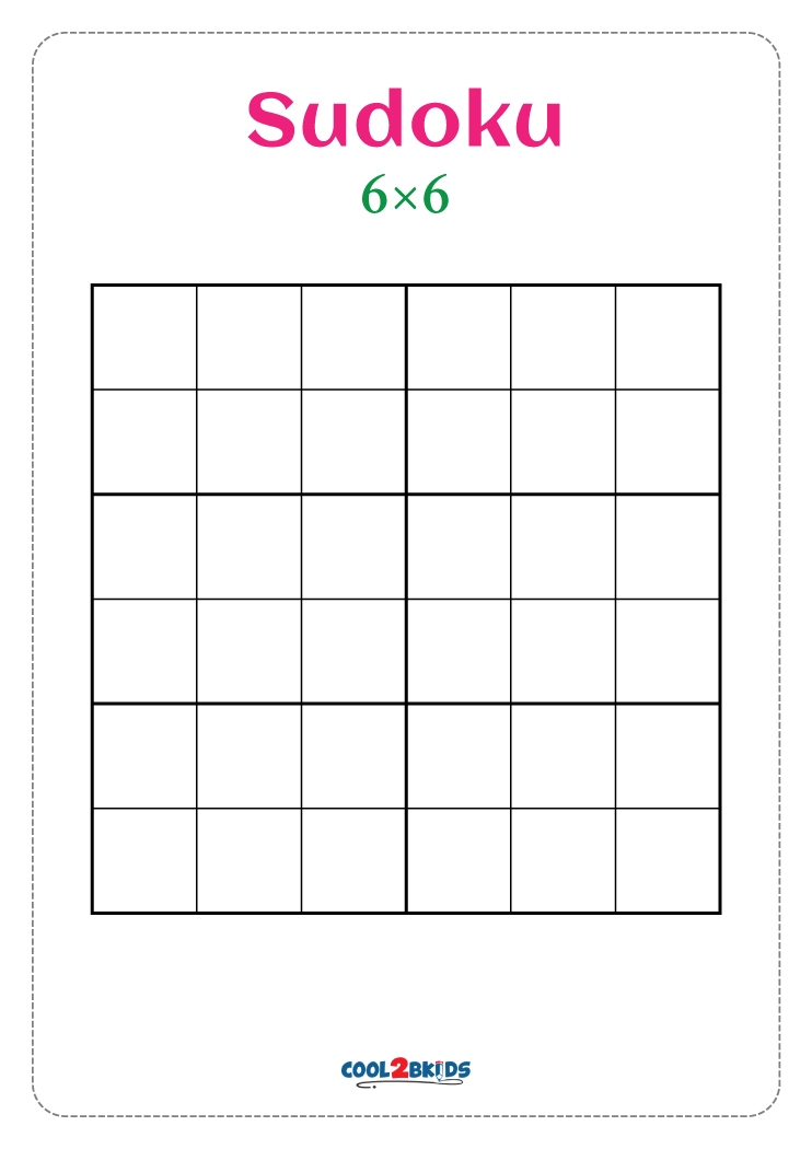 Free Printable Blank Sudoku Puzzles