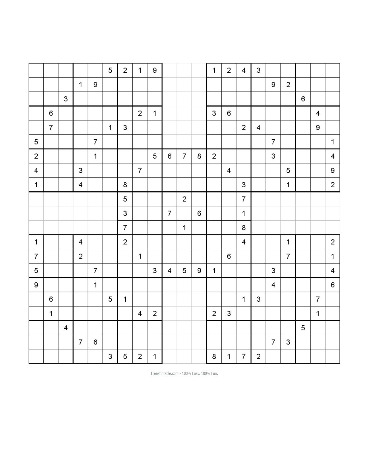 Free Samurai Sudoku Printable Riset