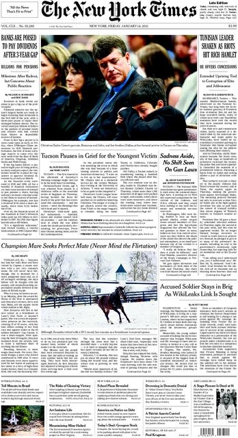 Front Page Scan New York Times Front Page Scan New York Times