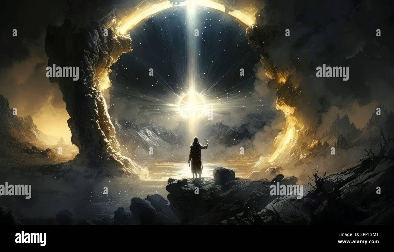 Genesis In The Beginning God Created The Heavens And The Earth Stock 