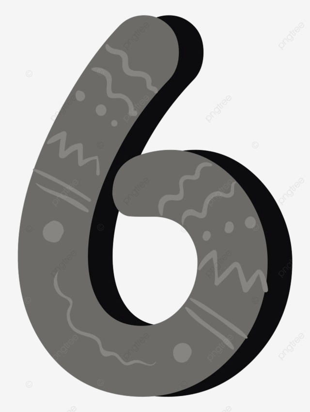 Gray Number Six Font Aluminum Type Cgi Aluminum PNG And Vector With 