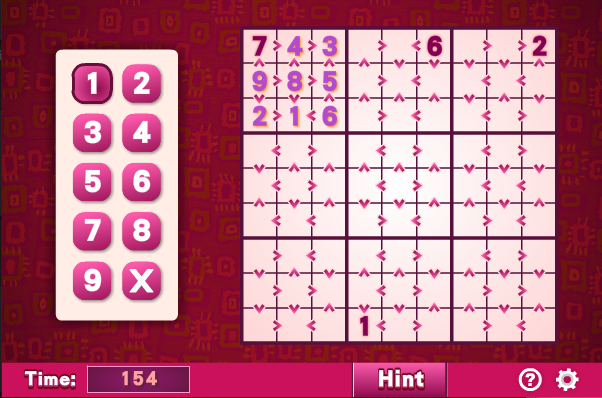 Greater Than Sudoku Play Online On Flash Museum