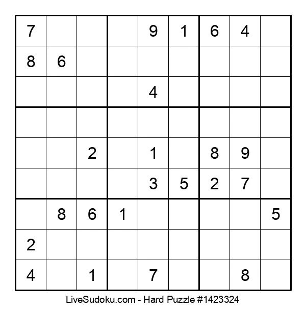 Hard Sudoku Online 1423324 Live Sudoku