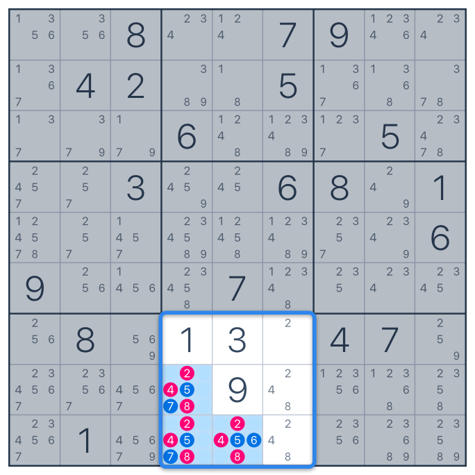 Hidden Triples Sudoku Technique