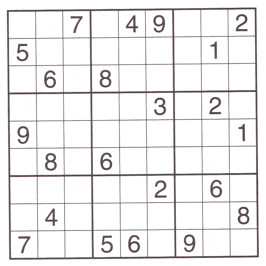 Large Print Sudoku Printable