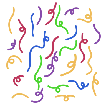 Lineart Squiggly Colourful PNG Transparent Images Free Download