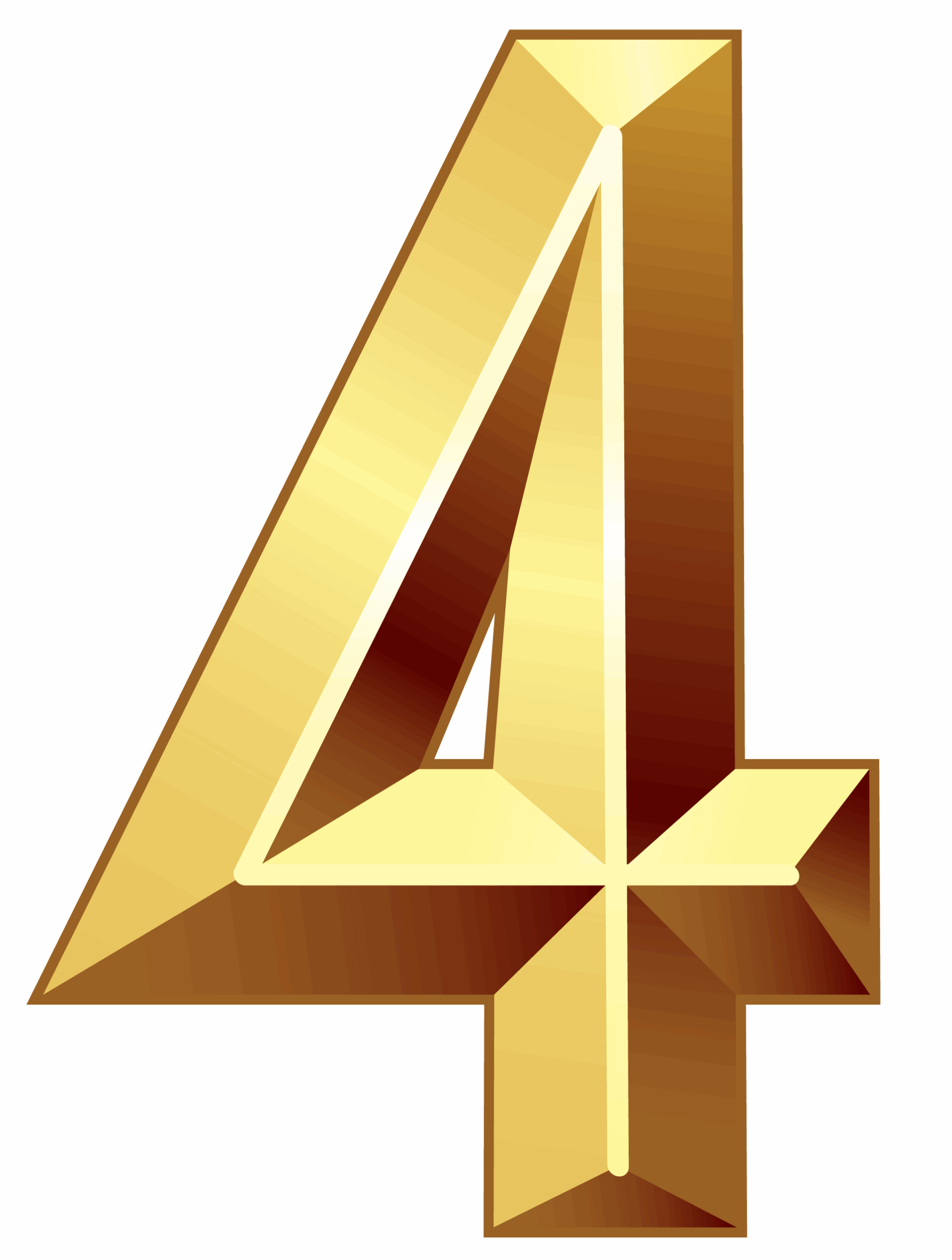 Number 4 PNG Transparent Image Download Size 1946x2575px