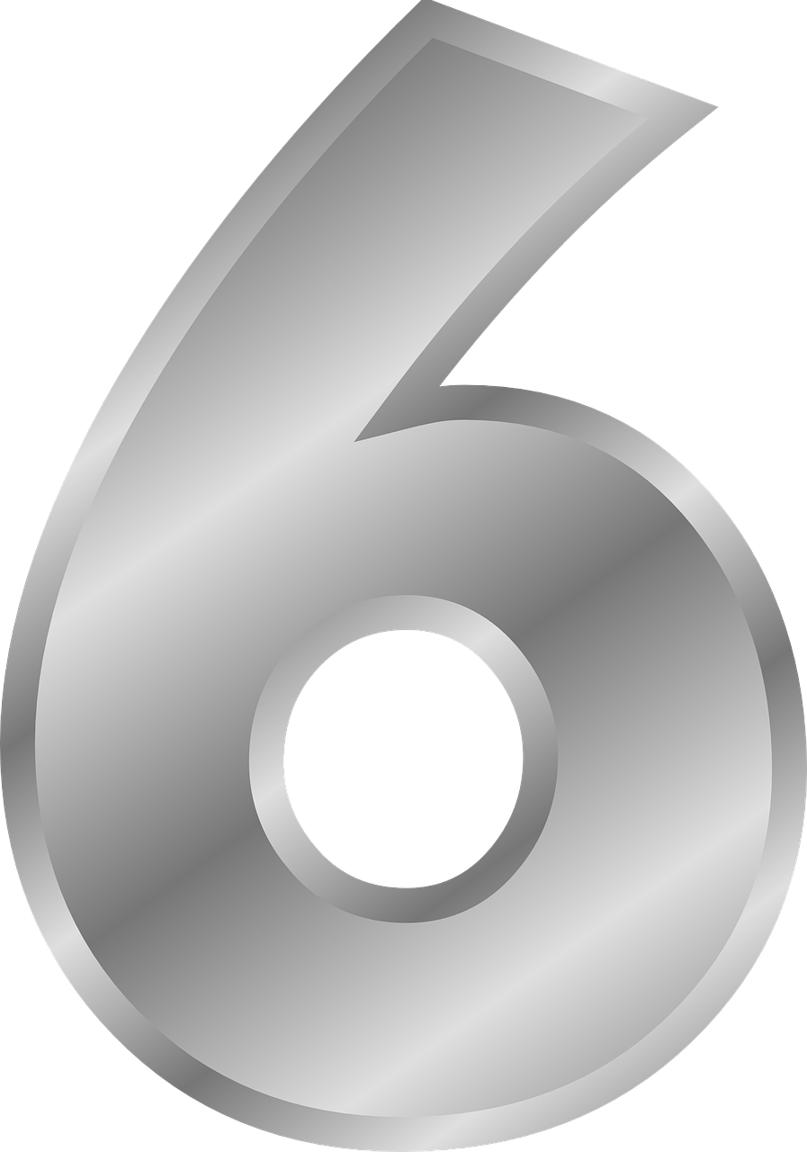 Number six 6 numeral numeric Free Image From Needpix