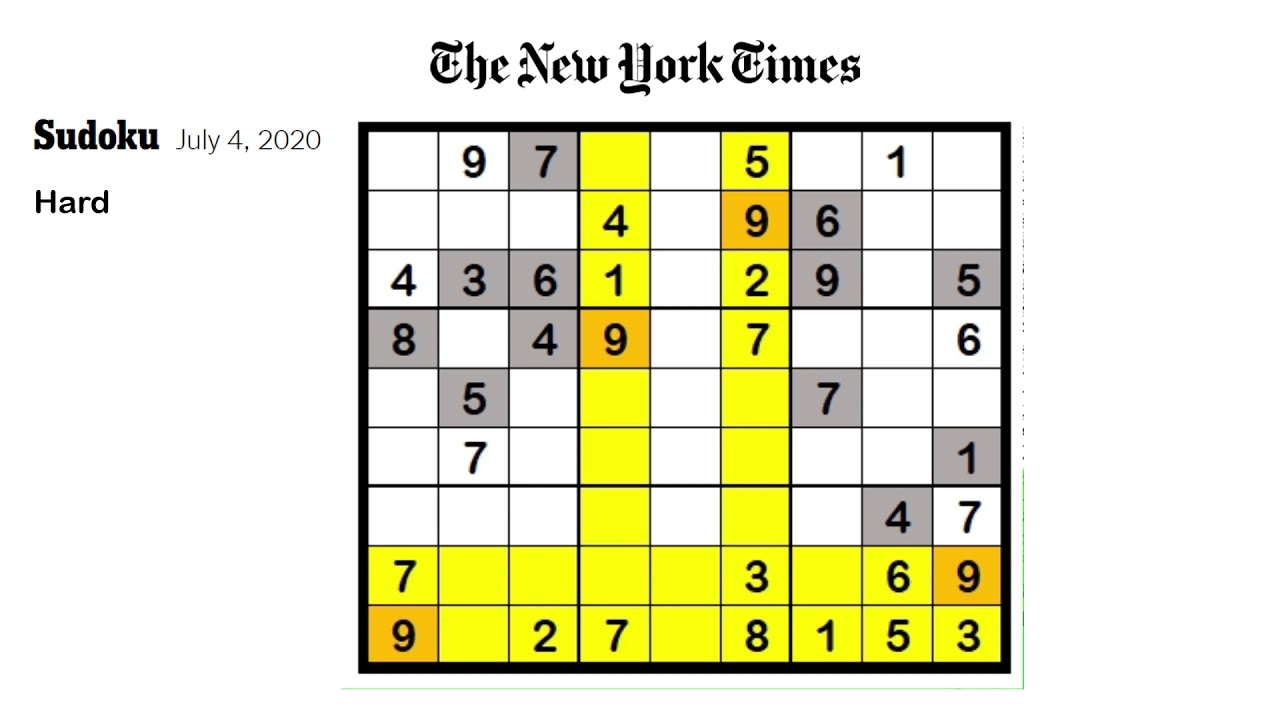 Nytimes Sudoku Boomermokasin