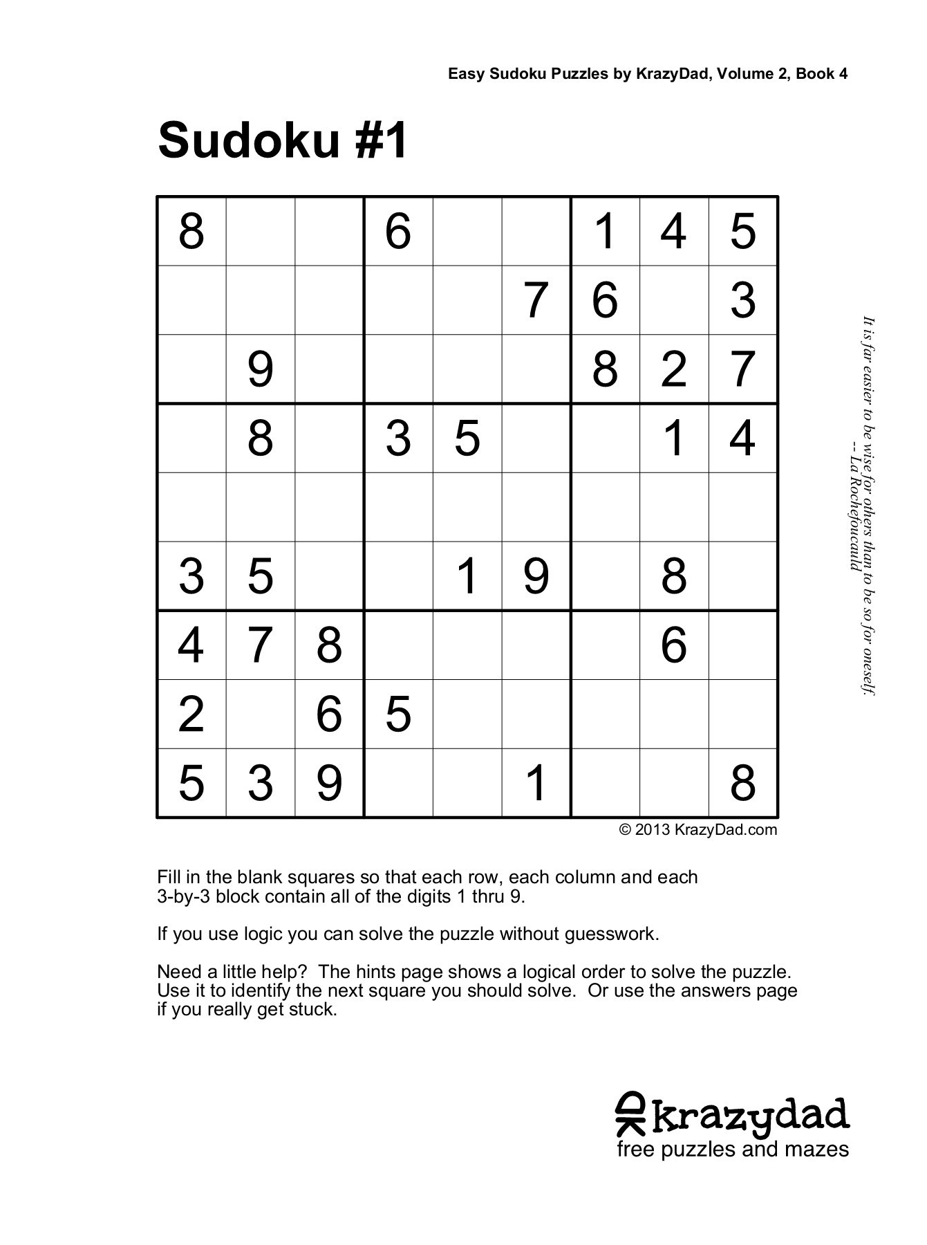 Printable Krazy Dad Sudoku With Letters Numbers Lyana Printable Sudoku