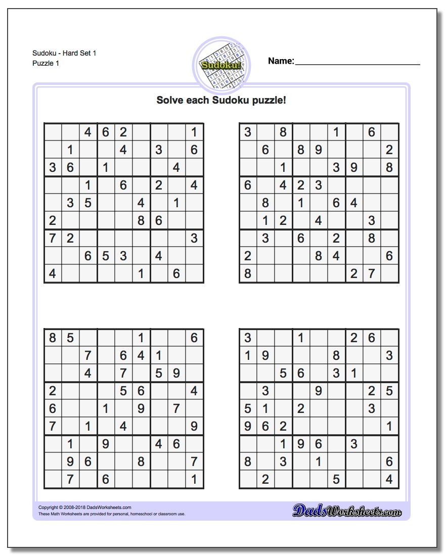 Printable Sudoku Sheets Room Surf