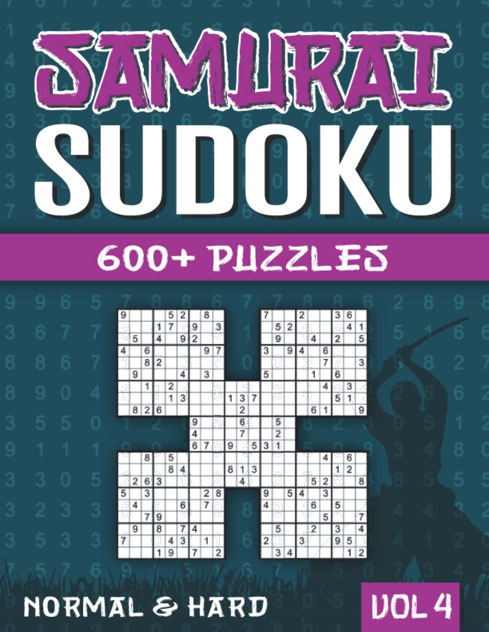 Samurai Sudoku Sudoku Book For Adults With 600 5 In 1 Sudoku Normal 
