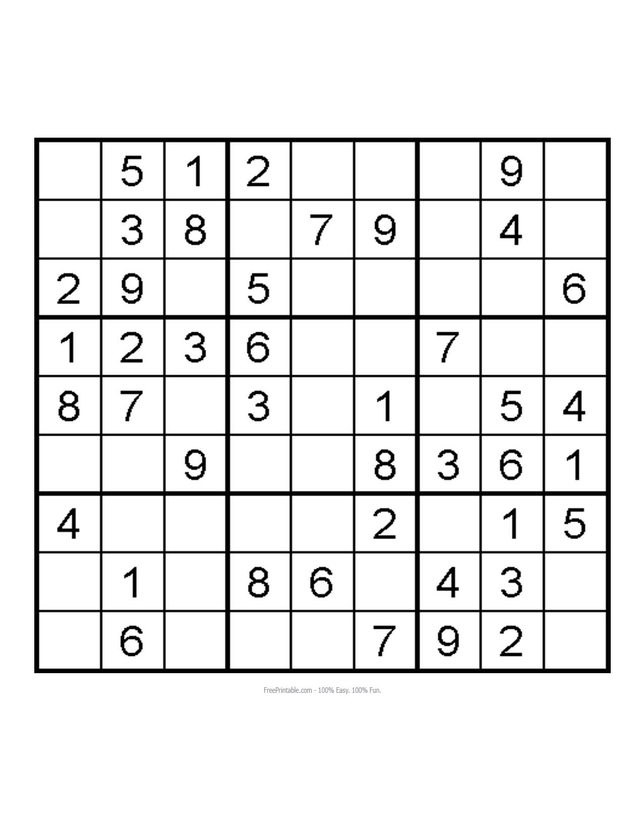 Sudoku Easy Free Printable