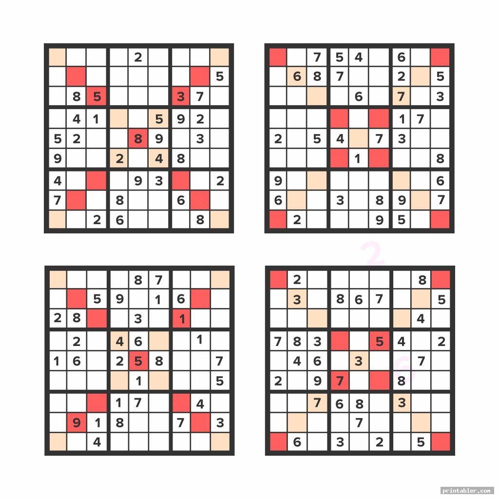Sudoku Printable 4 Per Page Printable Templates