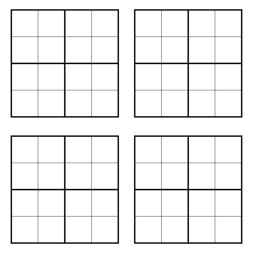 Blank Printable Sudoku Pages 6 Grids: The Ultimate Puzzle Solution ...