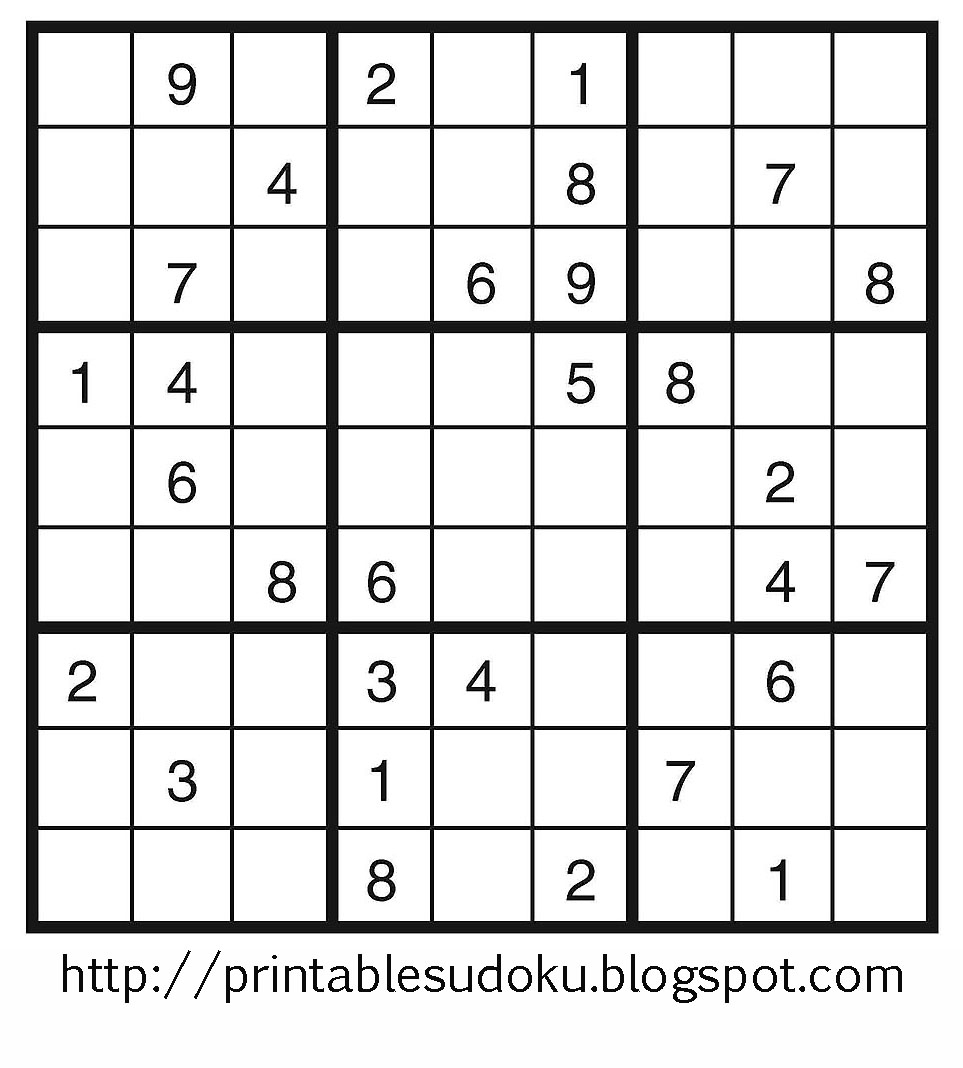 Sudoku Printable Easy Free Print Sudoku Puzzles Printable