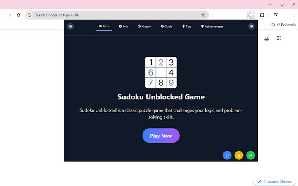 Sudoku Unblocked Game For Google Chrome Extension Download