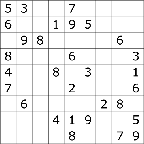 Sudoku Wikipedia Sudoku Wikipedia