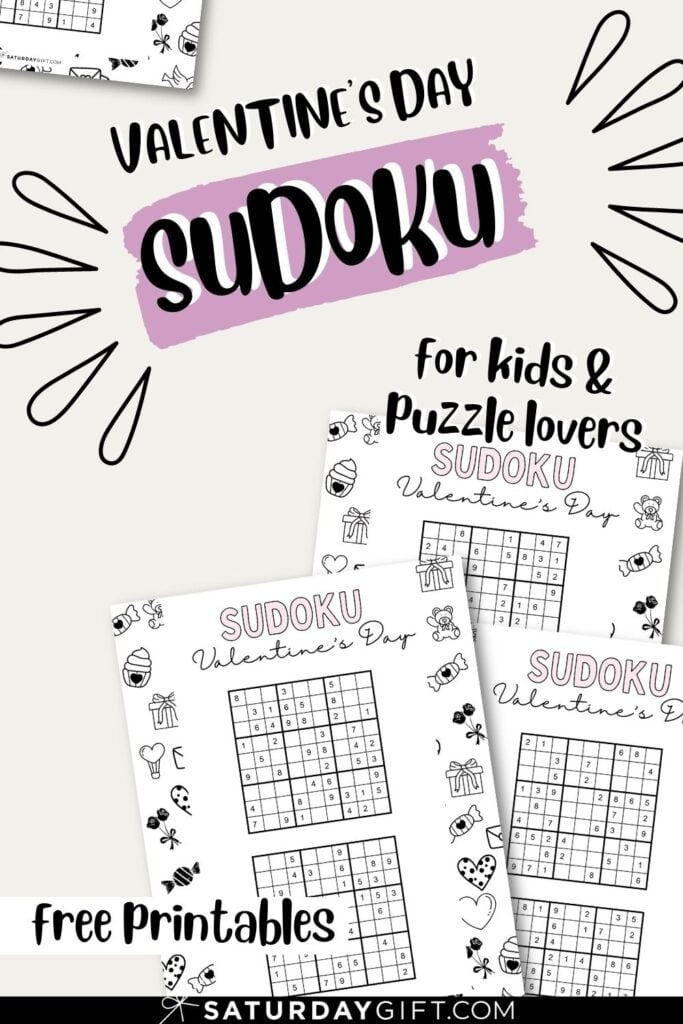 Valentine 39 s Day Sudoku Puzzles Cute Free Printables SaturdayGift
