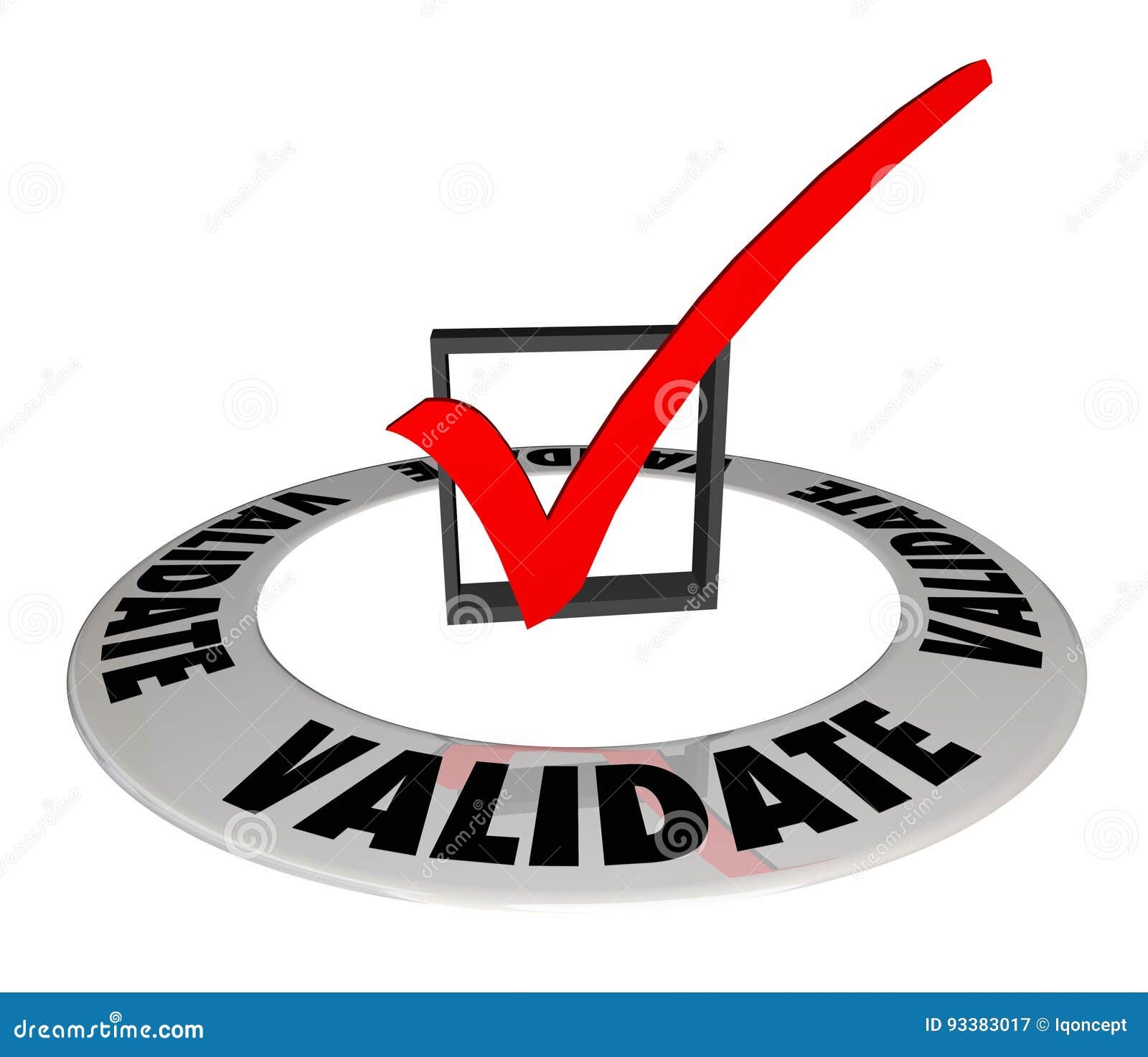Validate Check Mark Box Confirm Stock Illustration Illustration Of