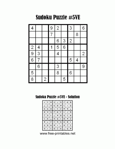 Very Easy Sudoku Puzzle Five Printable Sudoku Puzzles
