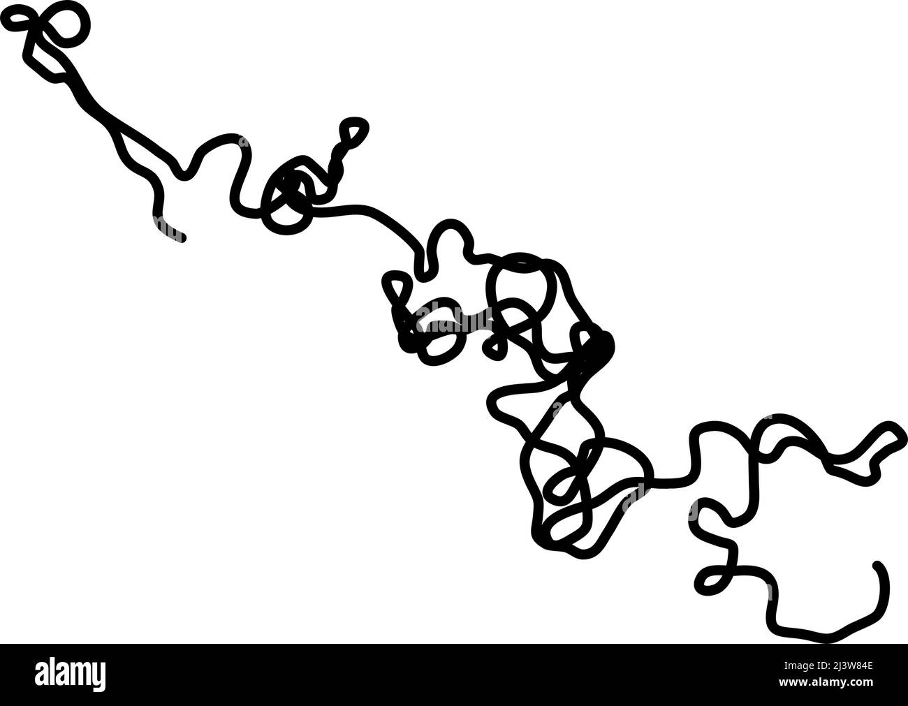 Wavy Waving Billowy Squiggle And Squiggly Line Irregular Random 